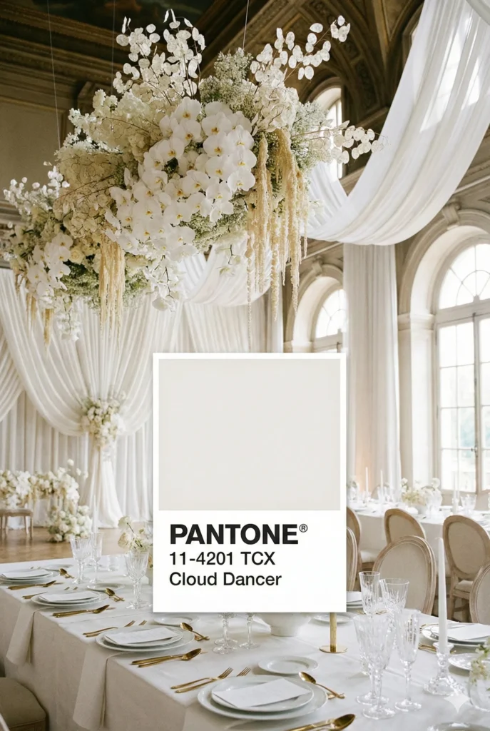 Couleur Pantone 2026 : comment adopter Cloud Dancer pour un mariage moderne 6 Pantone 2026, cloud dancer